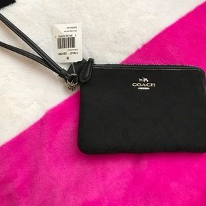 Black Coach Wristlet